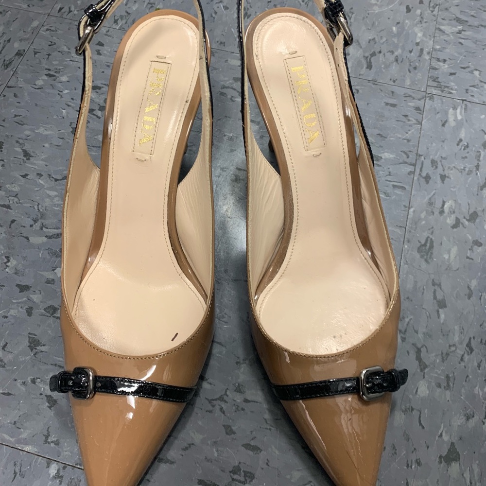 Prada sling back heels